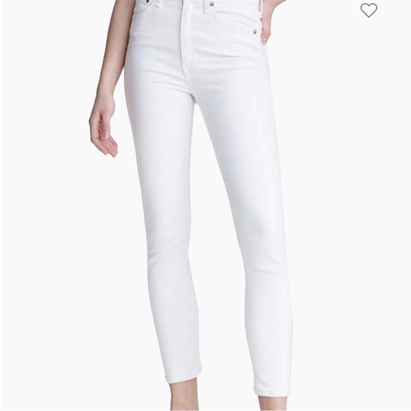 NWT rag & bone Jeans White High-Rise Ankle Skinny Stretchy Retail $250 Size 27 - Picture 8 of 12